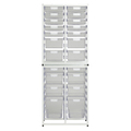 Storsystem High Capacity Dbl Column Wall Unit, Slim Line, 36 Module, Crystal Clear CE2090WH-12S8D2QCL